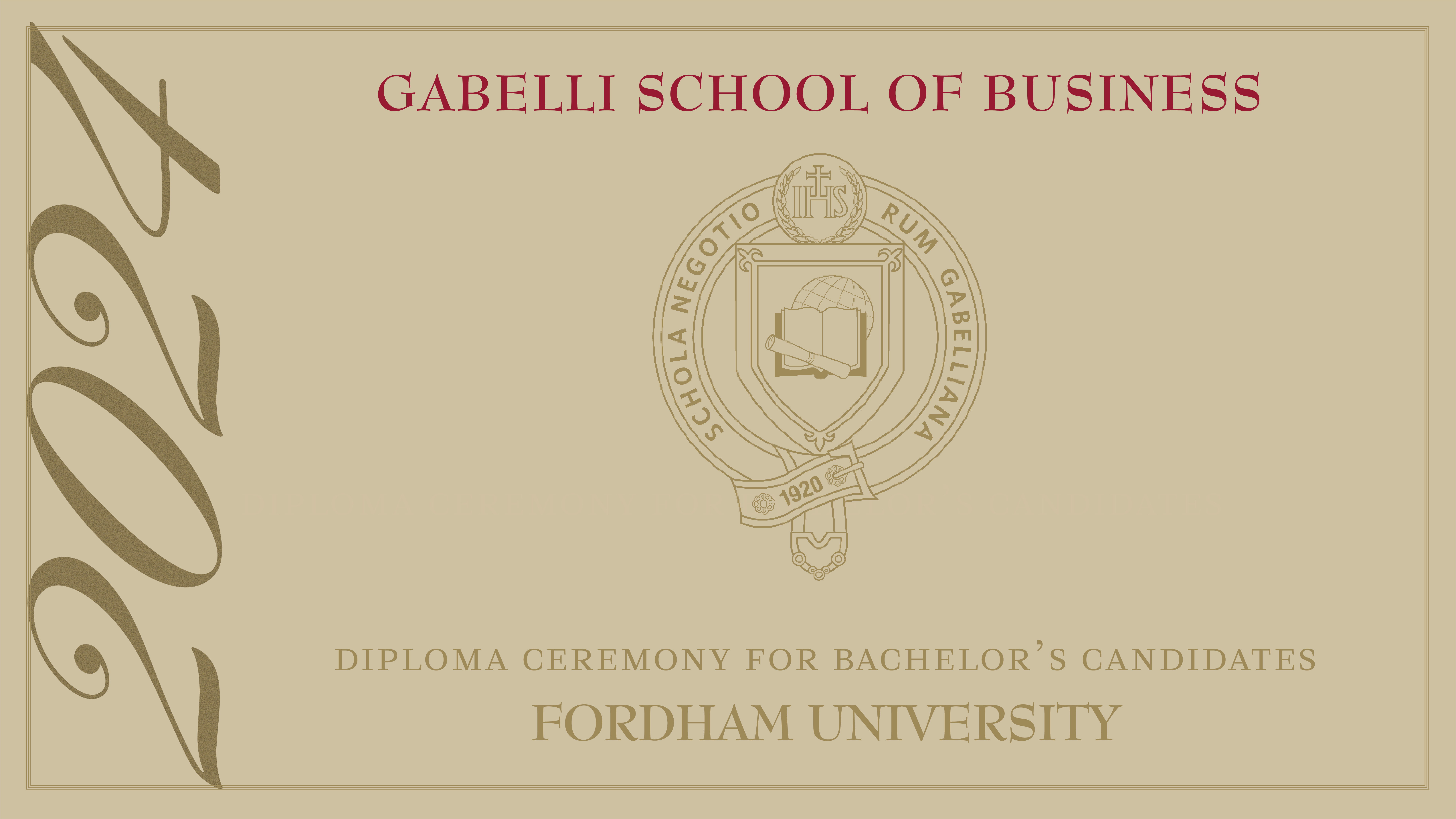 Commencement 2024 Gabelli Bachelors Diploma Ceremony