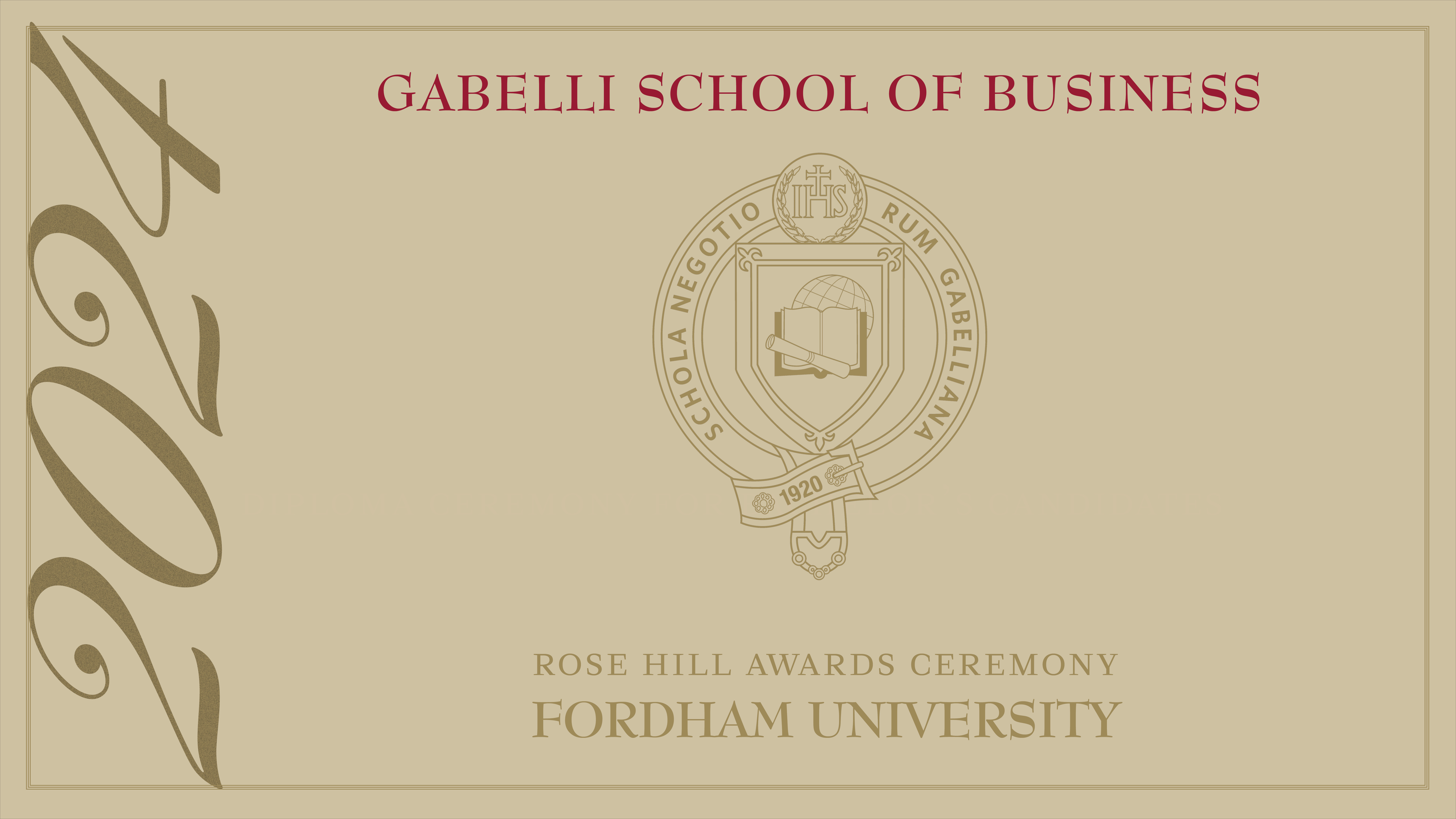 Commencement 2024 Gabelli Award Ceremony