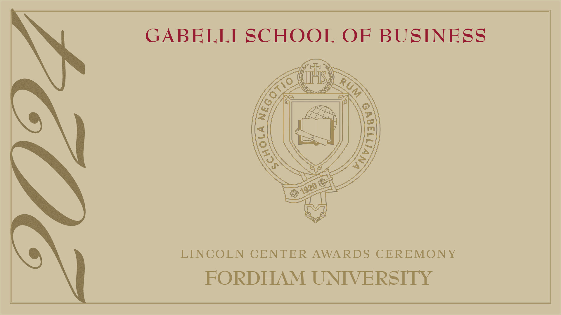 Commencement 2024 Gabelli FCLC Awards Ceremony