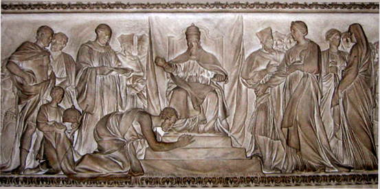 Gregory and Henry IV at Canossa