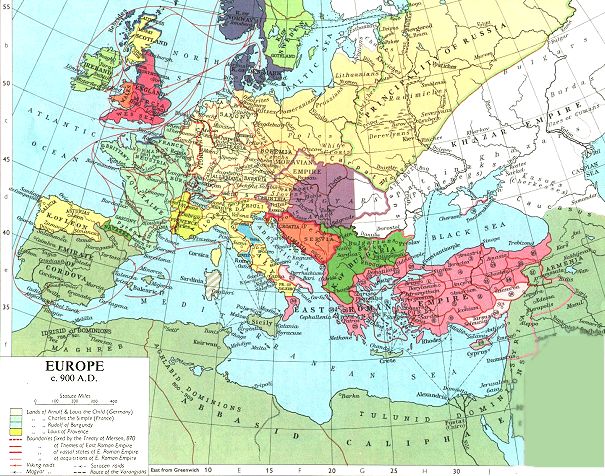 Map Of Europe 900