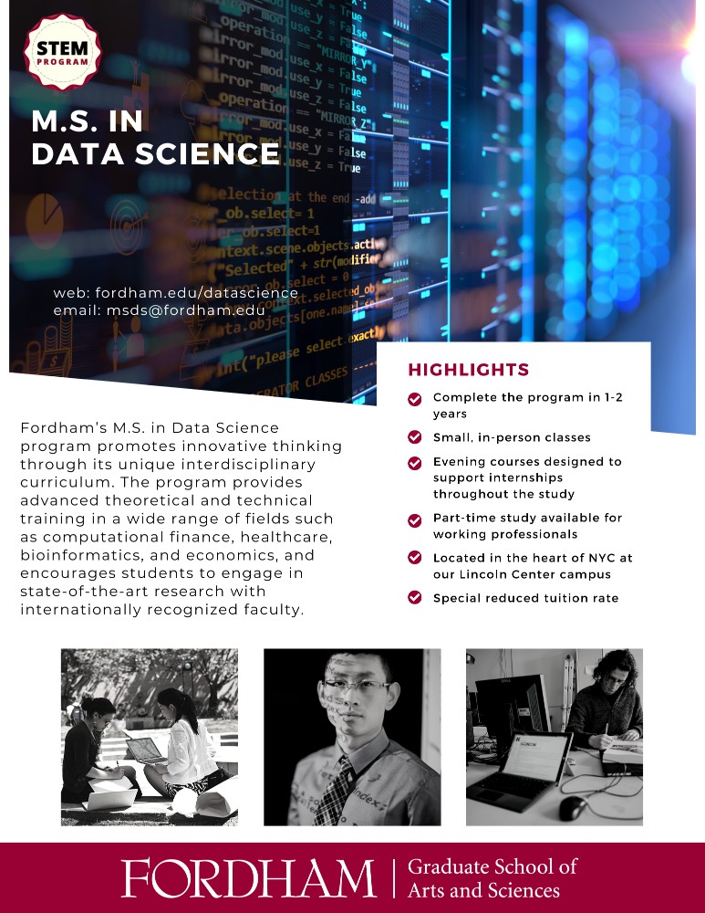 MS in Data Science Program Flyer Image 1000