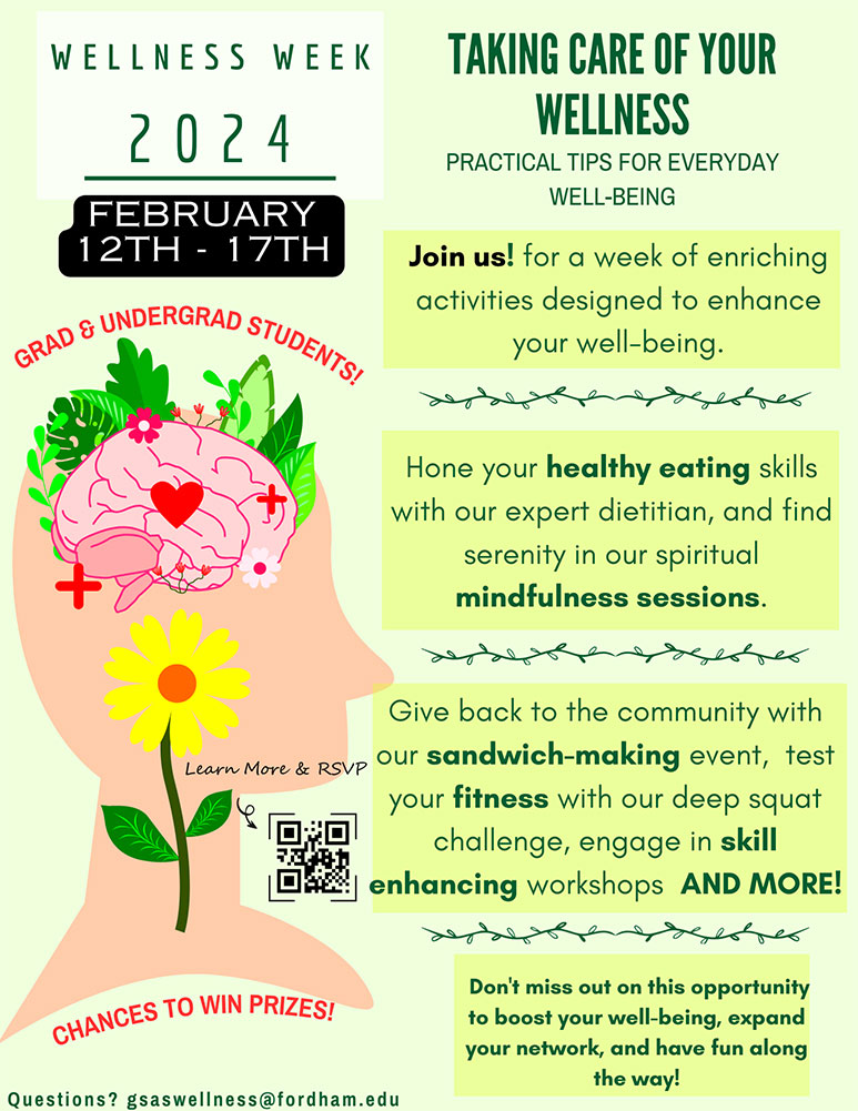 2024 Fordham Wellness Week Flyer