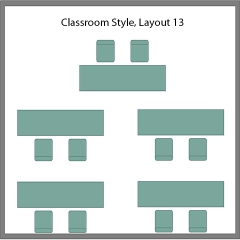 classroom layout, McGinley Center, Reservation