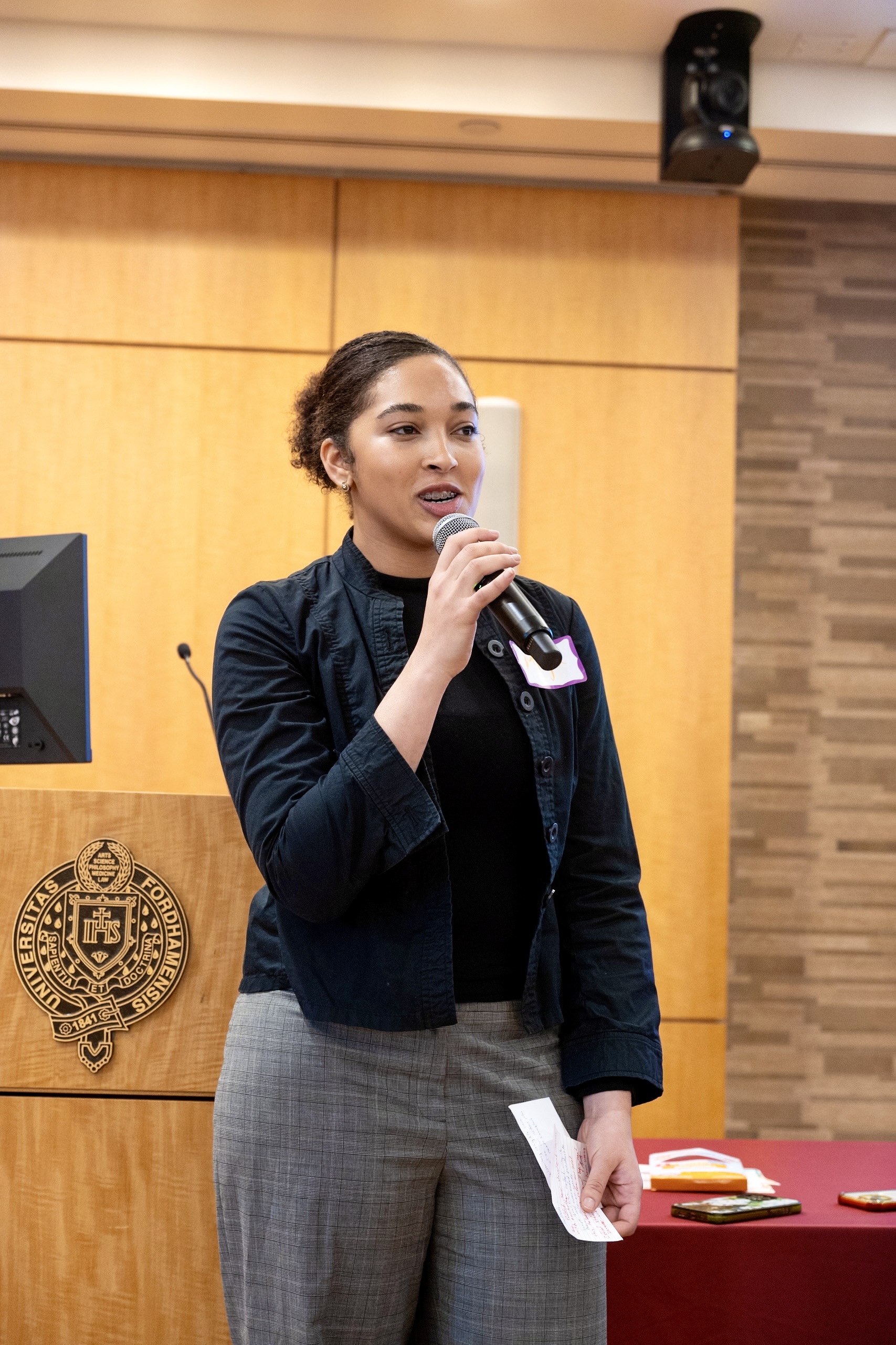 Mhya Tejada presents at YPAR showcase