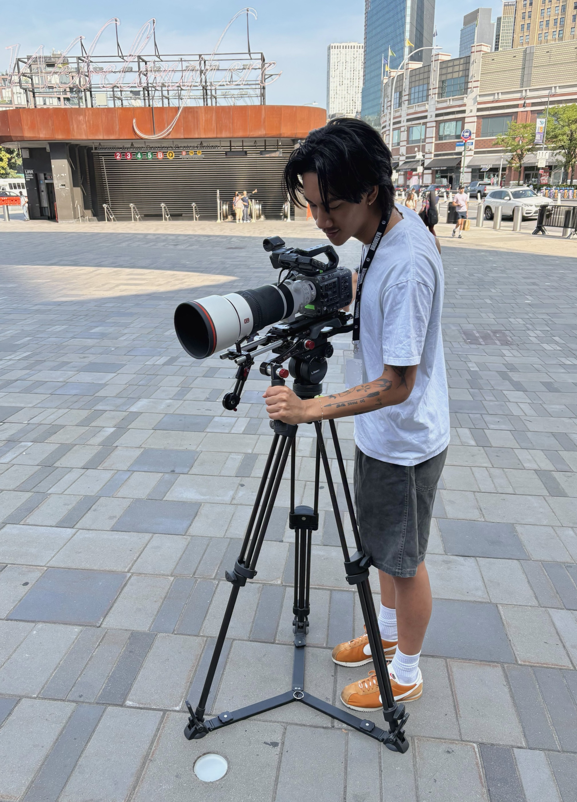 Patrick Gabriel Torres shoots outside of Barclays Center