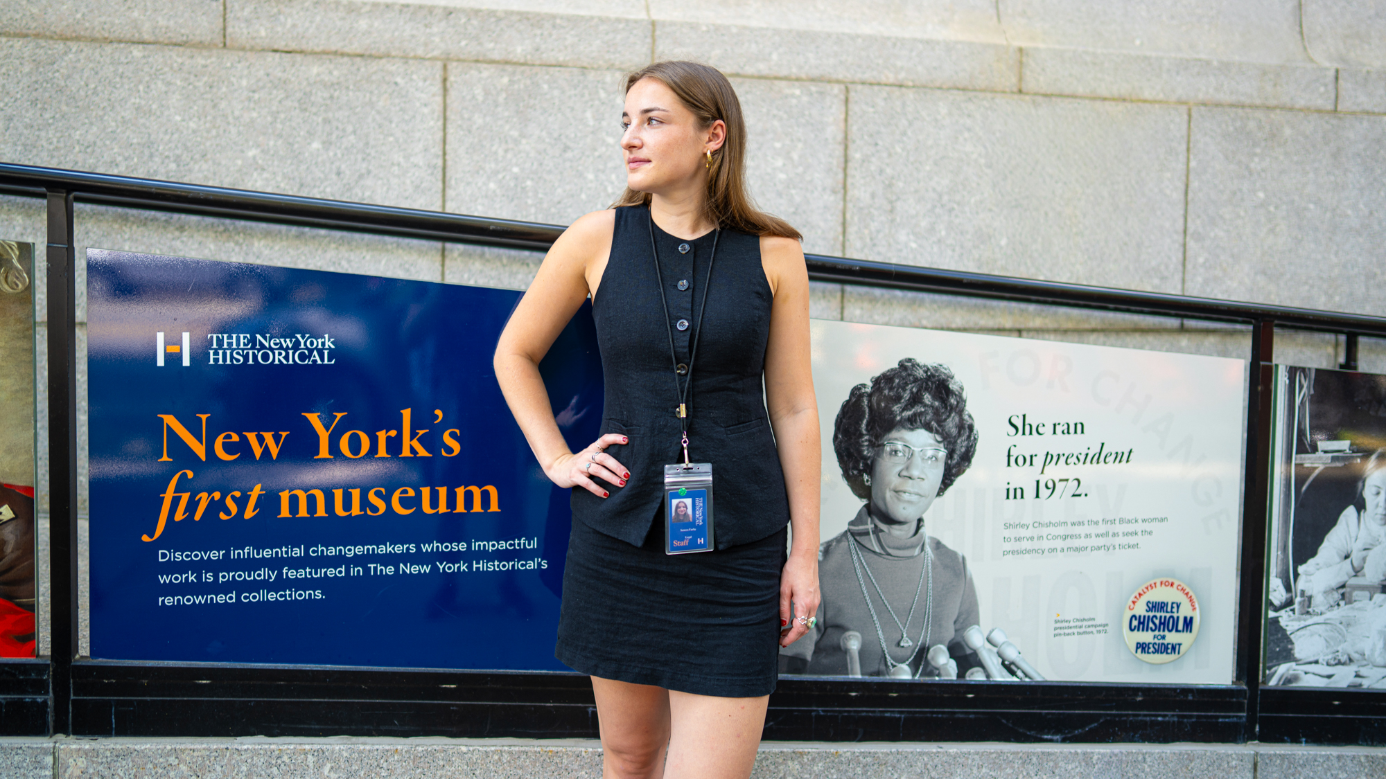 Seneca Farhy at her Serving the City internship at The New York Historical