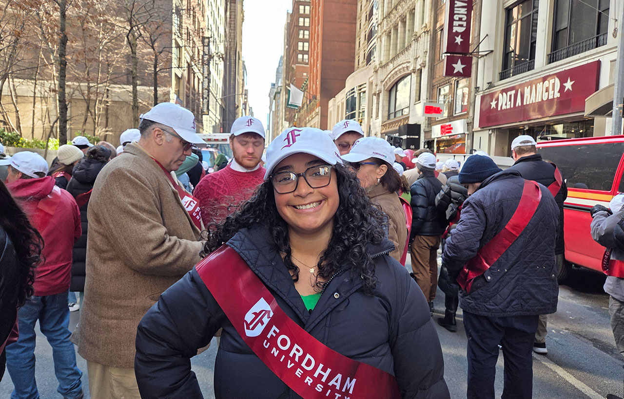 Valerie Arnold  poses at St. Patrick's Day Parade