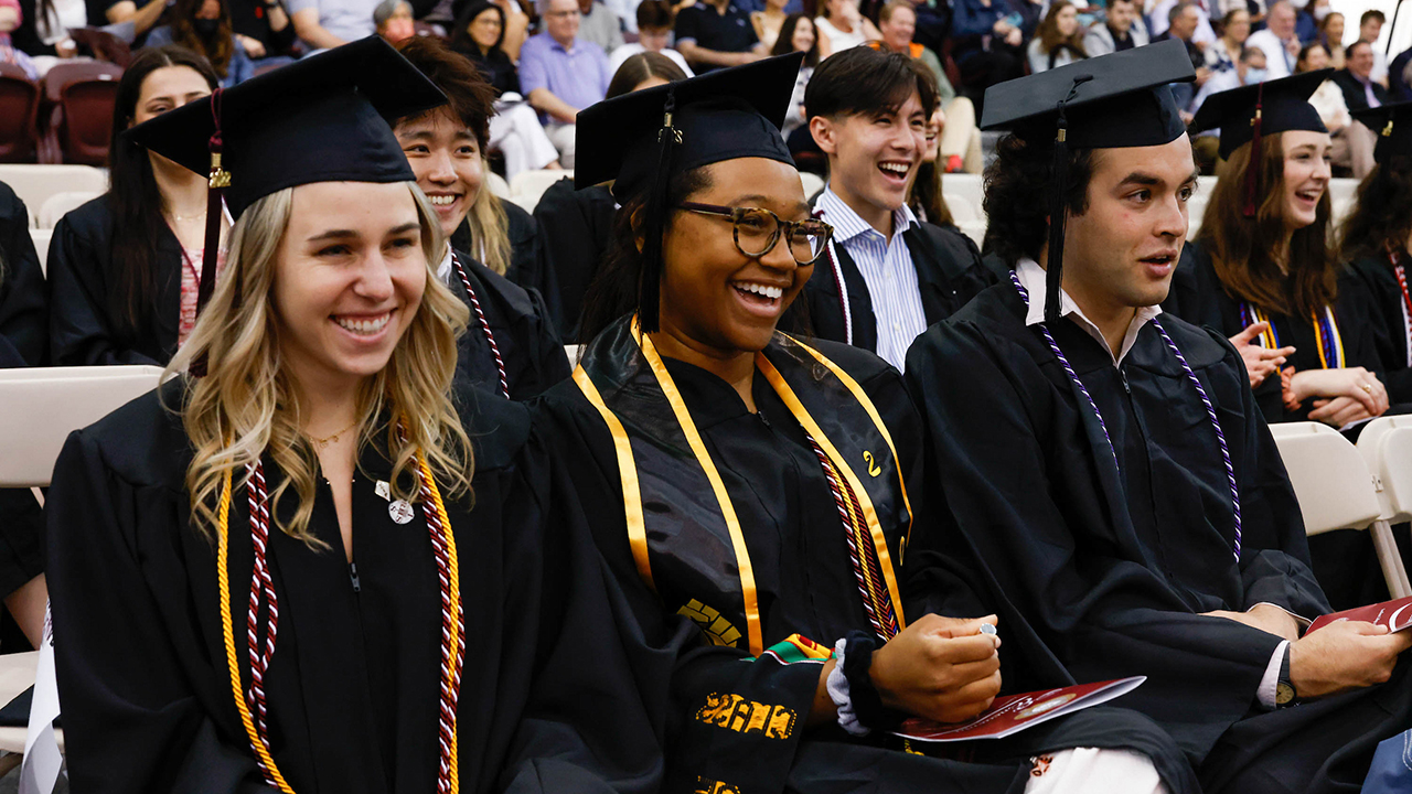 Students cheer on their classmates