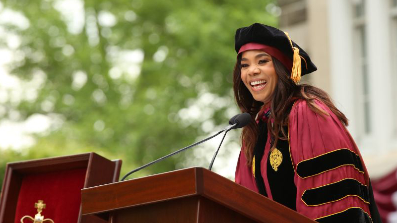 Regina Hall at Commencement