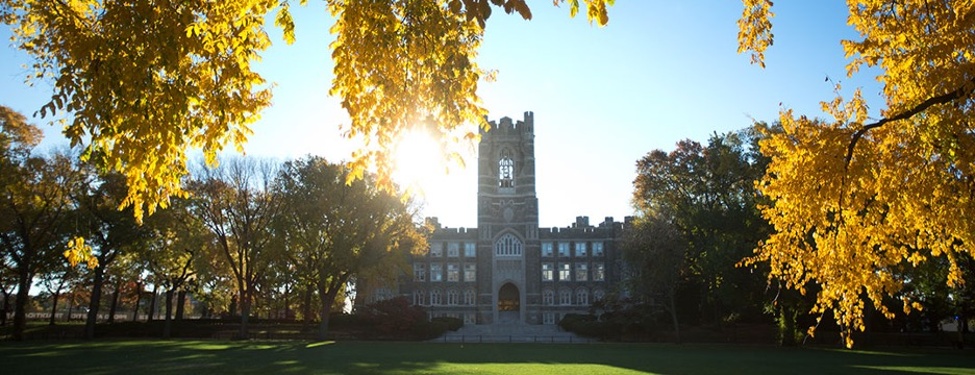 Keating Hall as the Sunrises.