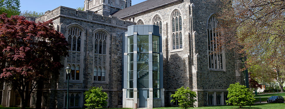 Rose Hill Campus Building with Large Windows.