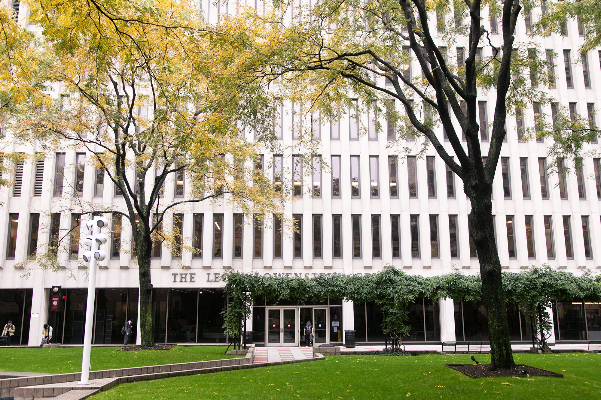 Lincoln Center Lowenstein Hall in the Fall.