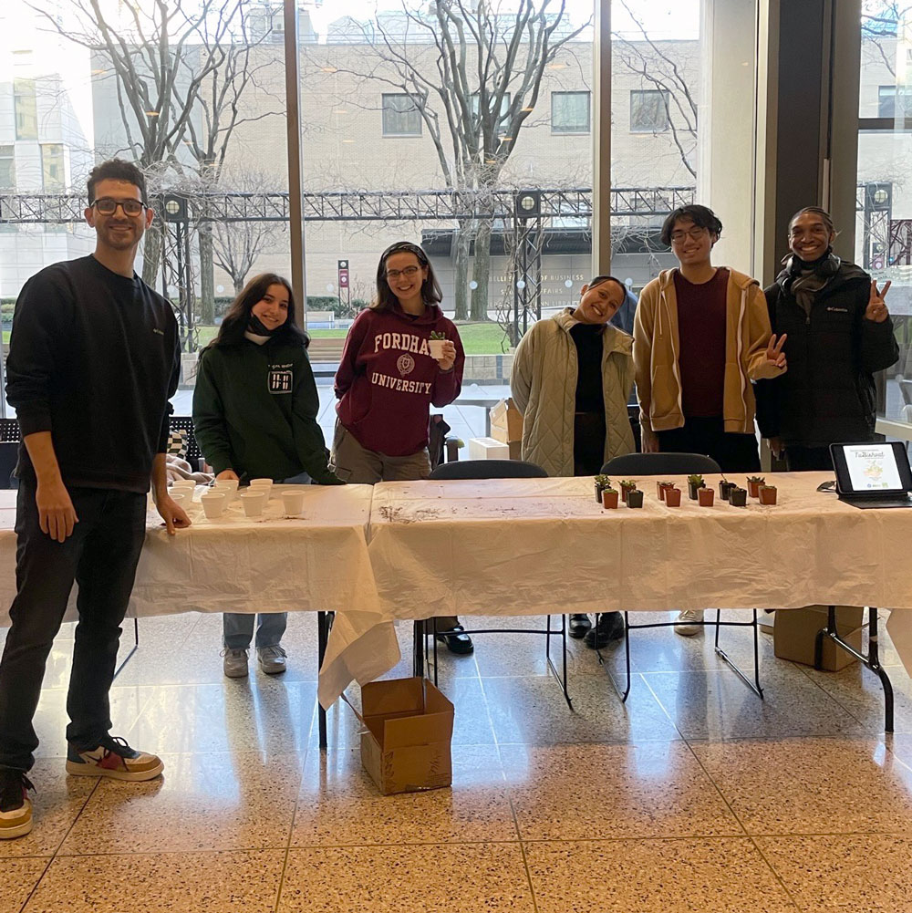 The Jewish Student Organization and Environmental Club give away succulent plants to celebrate the Jewish holiday, Tu BiShvat (the birth of trees)