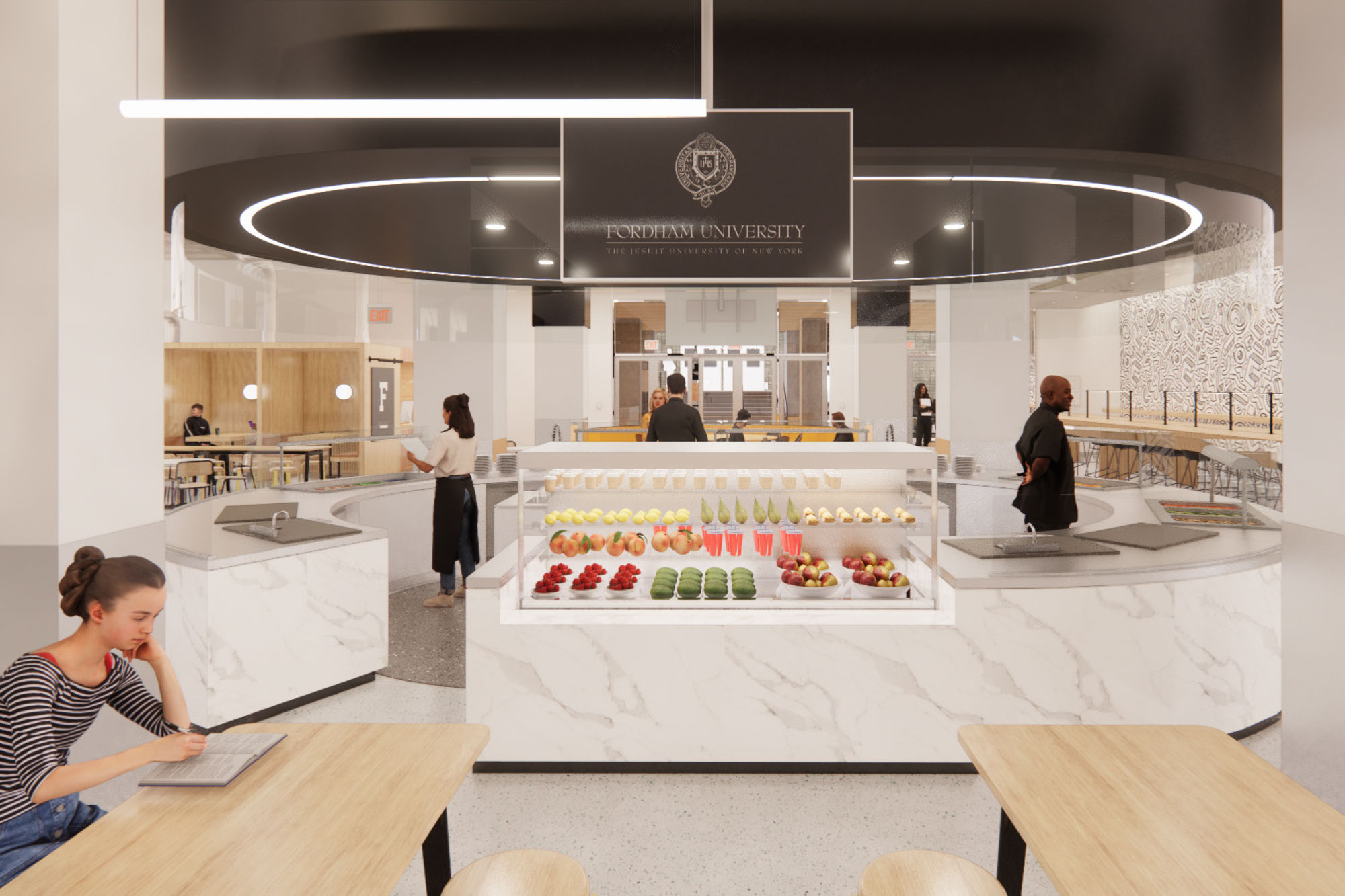 An architect's rendering of what the new marketplace's vegan section will look like.