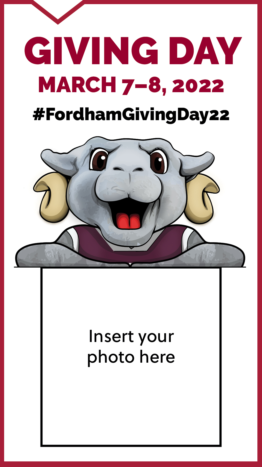 Vertical social share #FordhamGivingDay22
