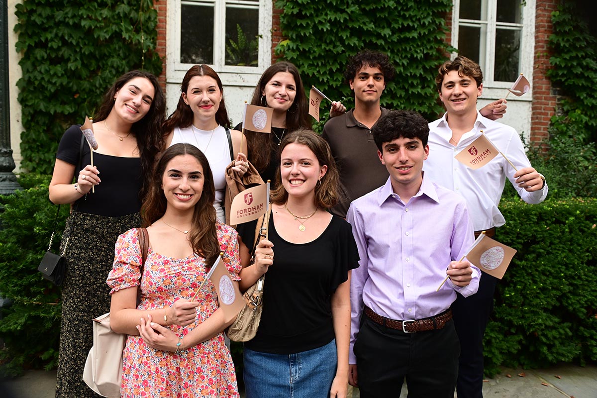 Students at the Fordham Ecumenical Patriarch Visit