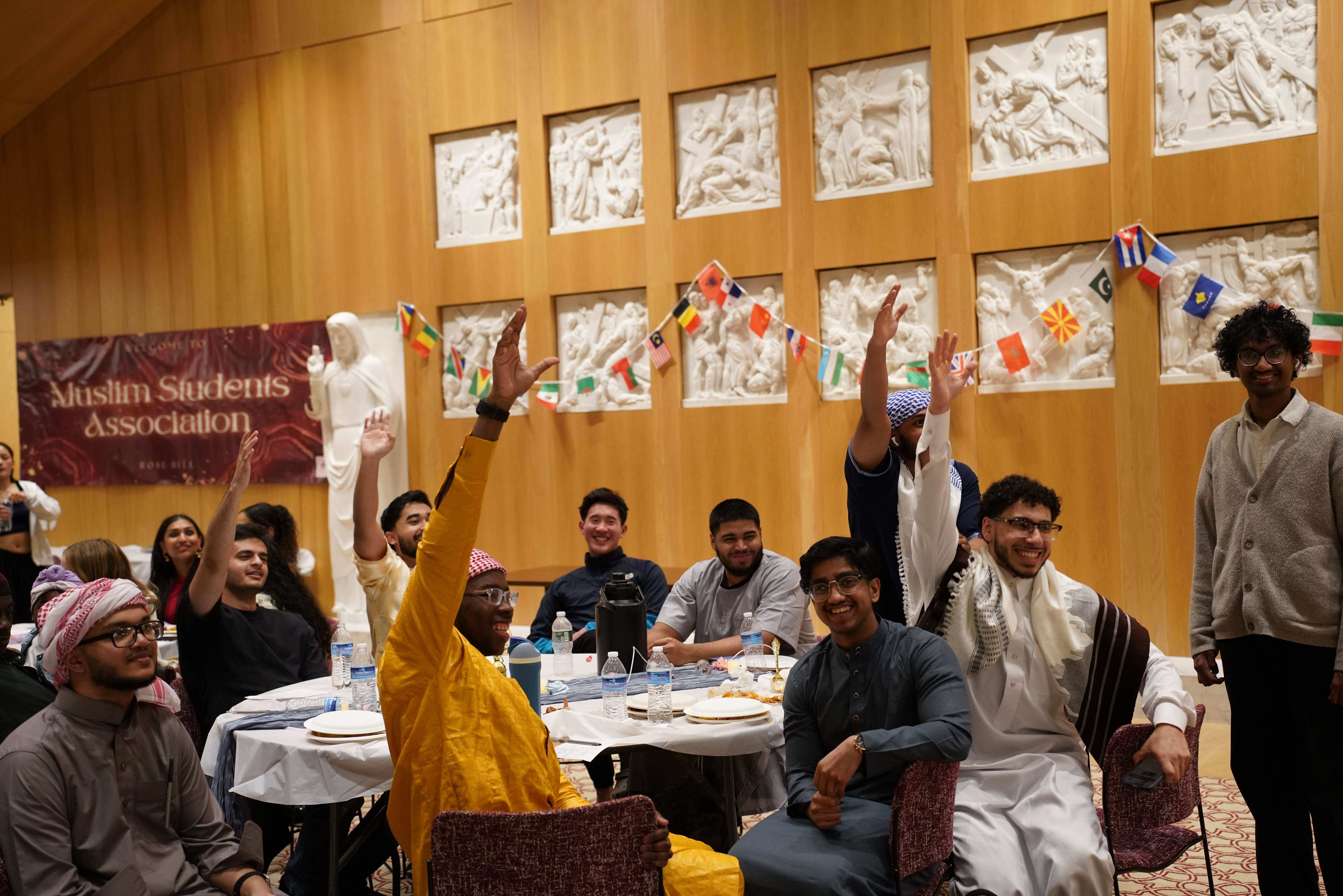 Muslim boys at eid event