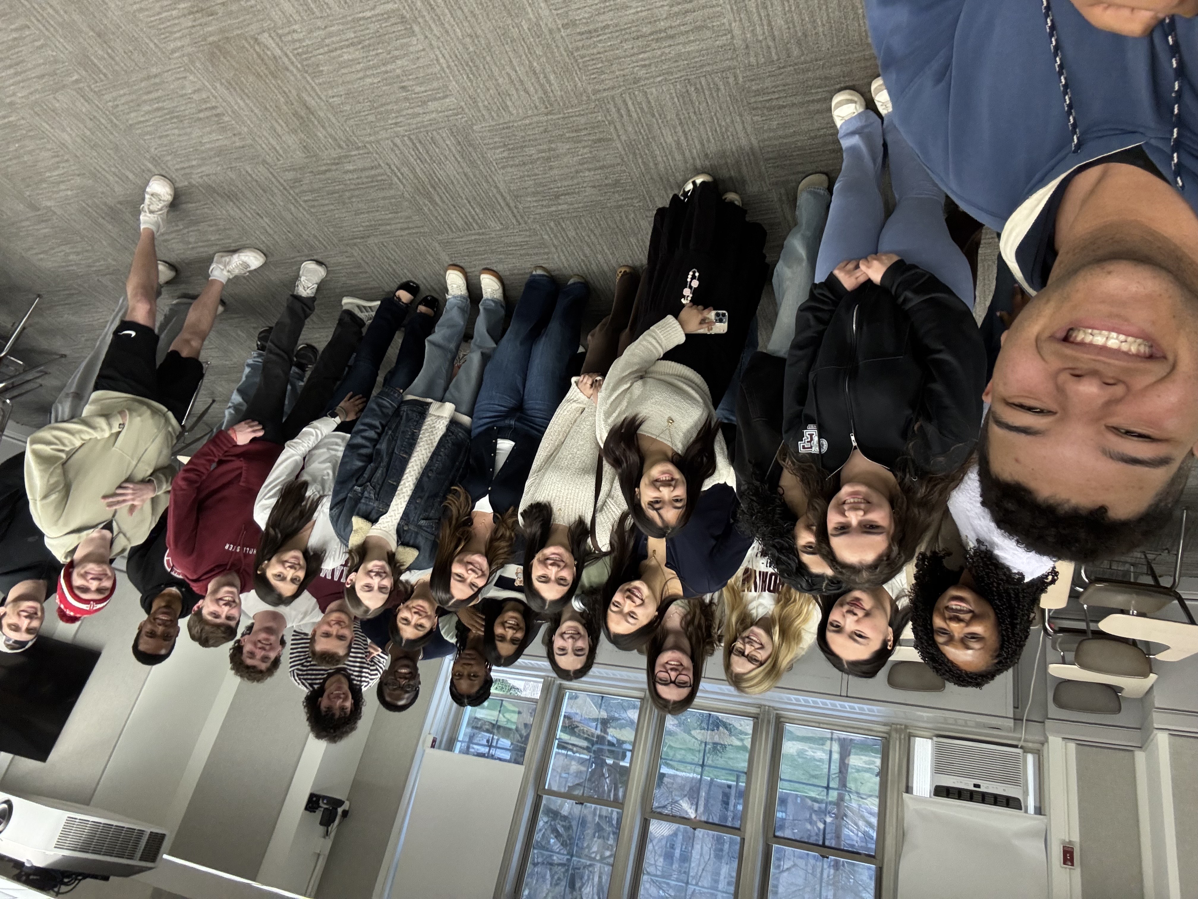 Christian student group posing