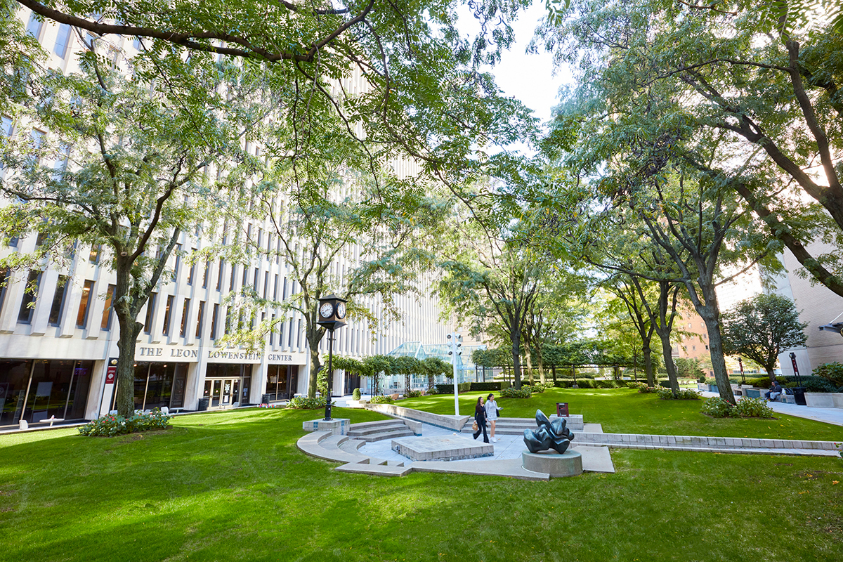 Plaza at Lincoln Center in spring