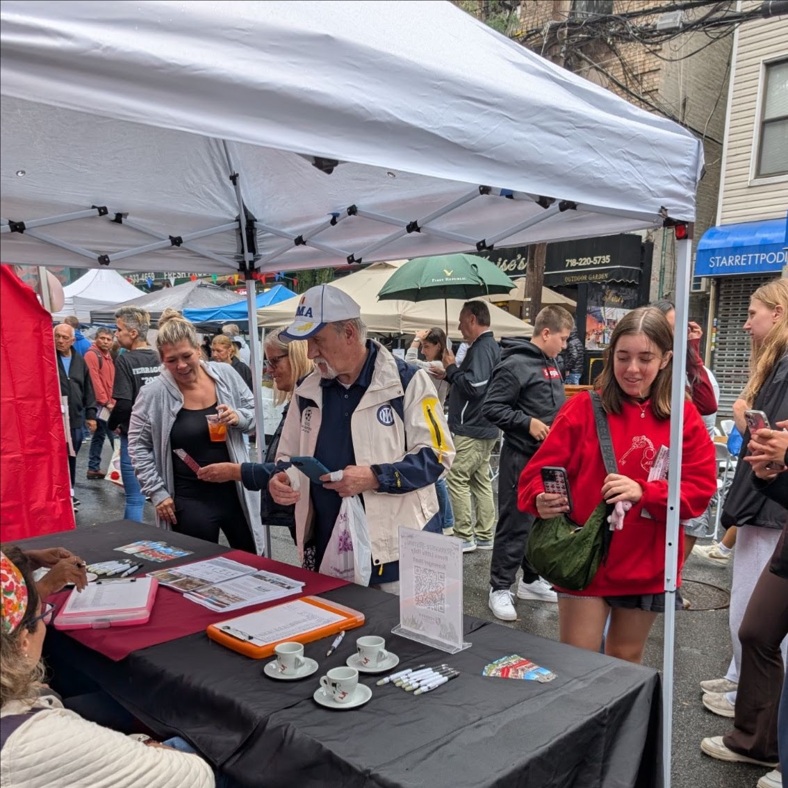 Fordham Community Affair tabling in Queens for Bronx Green Jobs Center etc