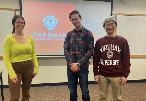 Three members of the Spring 2023 Cybersecurity Club Board