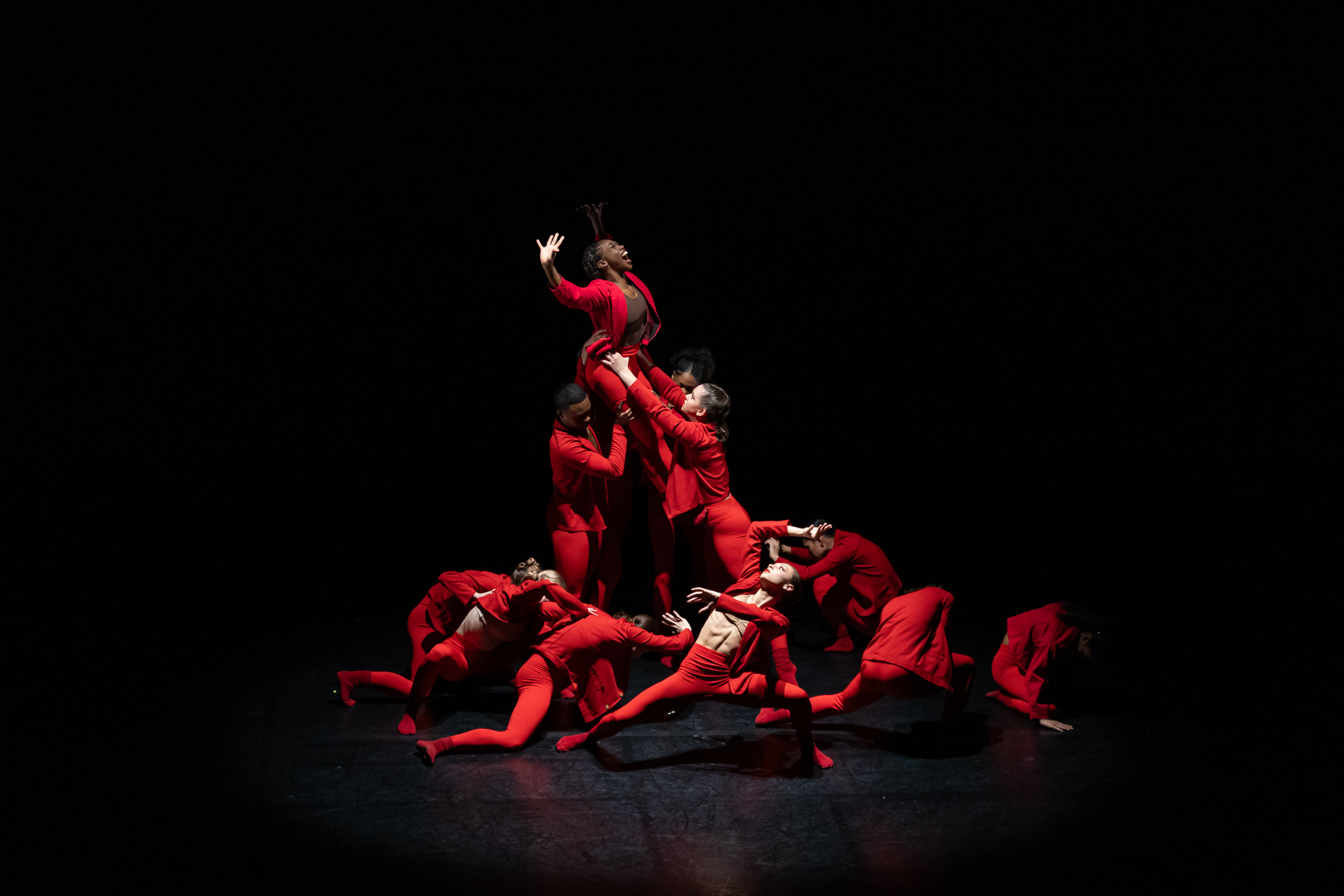 Ailey/Fordham BFA students in Red by Brice Mousset. Photo by Danica Paulos