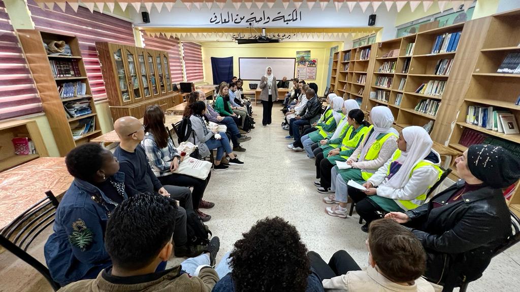 School Parliament briefing Baqa'a Camp