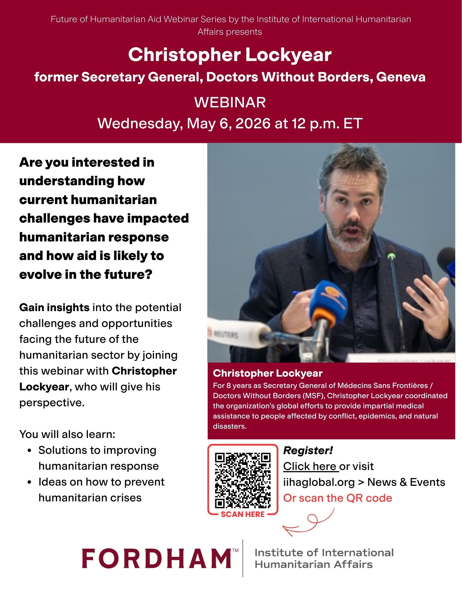 Future of Humanitarian Aid Webinar Series #1, Christopher Lockyear, former Secretary General, Doctors Without Borders, Geneva.jpg