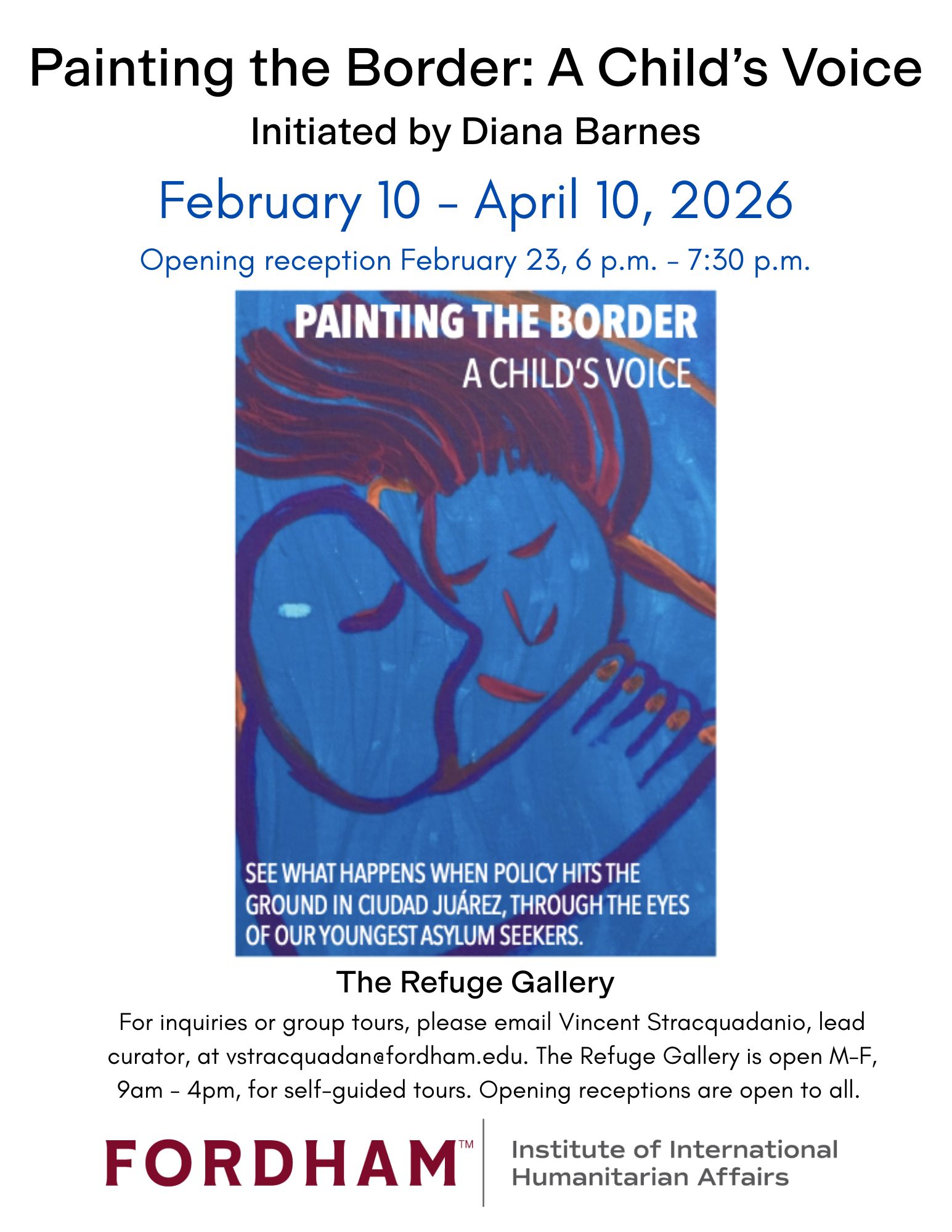 Painting the Border: A Child's Voice exhibit at Refuge Gallery