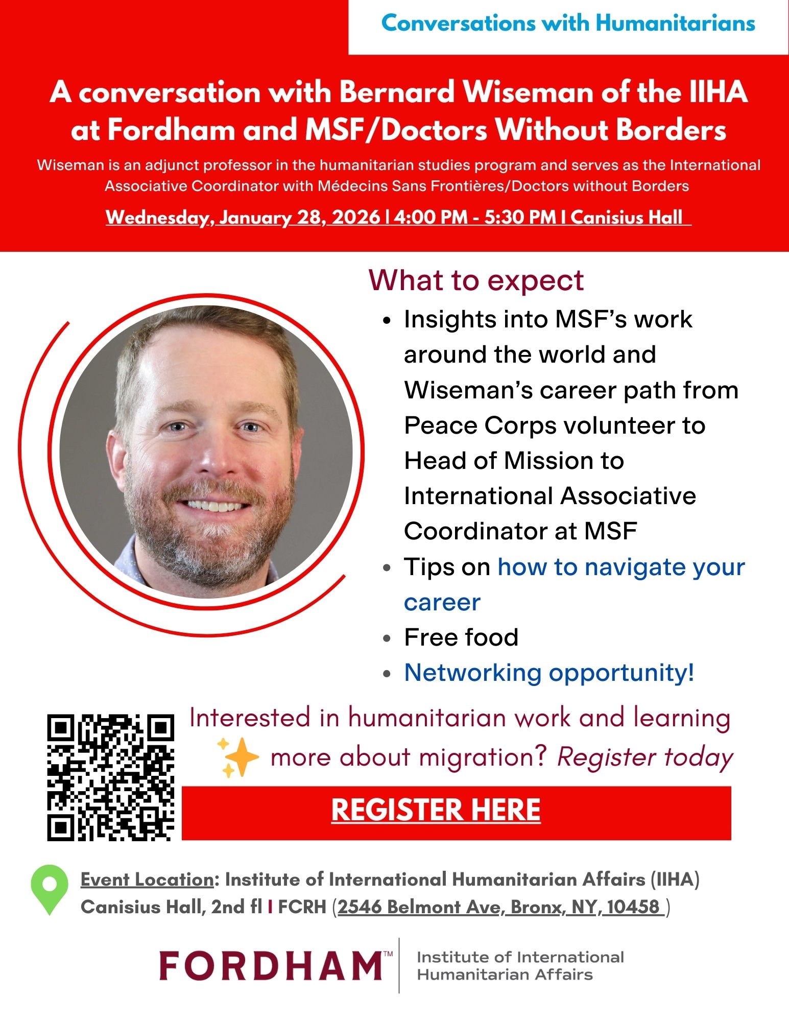 Conversations with Humanitarians with Bernard Wiseman from the IIHA and MSF
