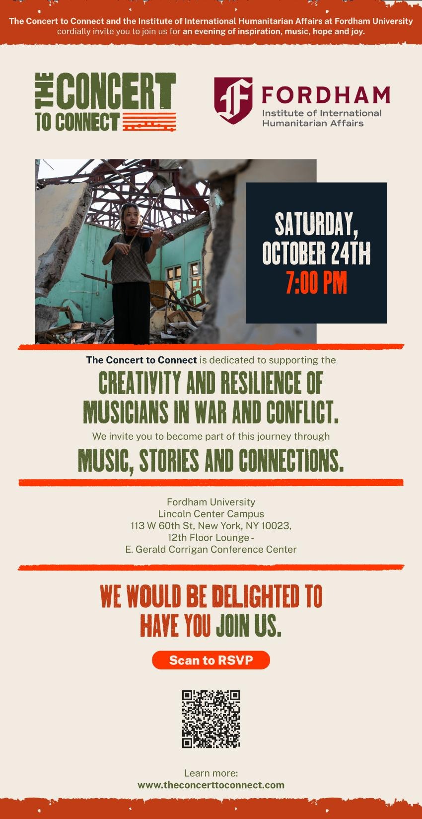 Concert to Connect on October 24, 2026