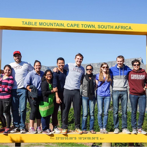 IPED students at Table Mountain, Cape Town, South Africa