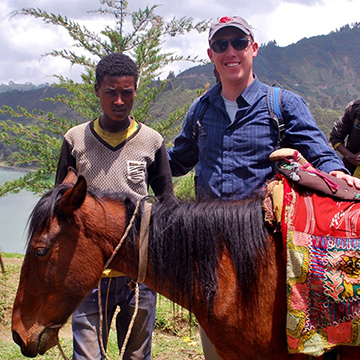 Graduate Student with Horse