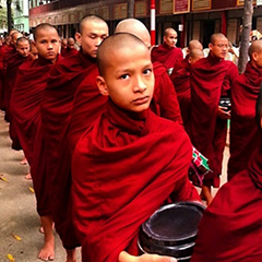 A group of young monks