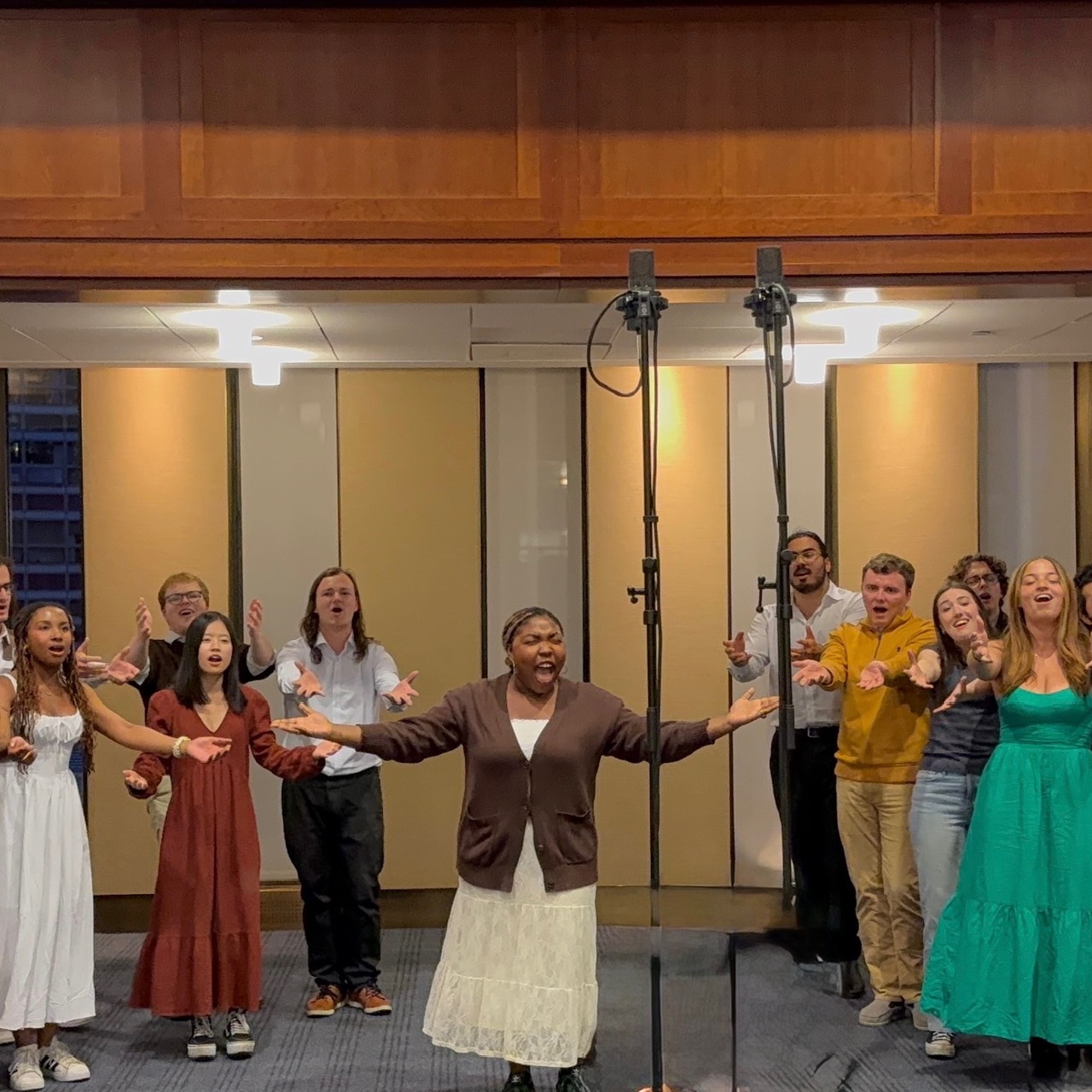 student performing during the 2026 vocal scenes ensamble concert