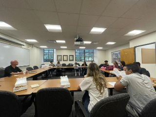 Visions of the Good in the Bronx Students Watching a Fordham Undergraduate Admissions Presentation.