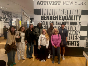 Dr. Karen Baird and students at the Museum of the City of New York