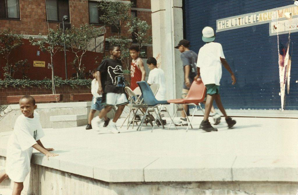 Children playing musical chairs during an Additions Event.