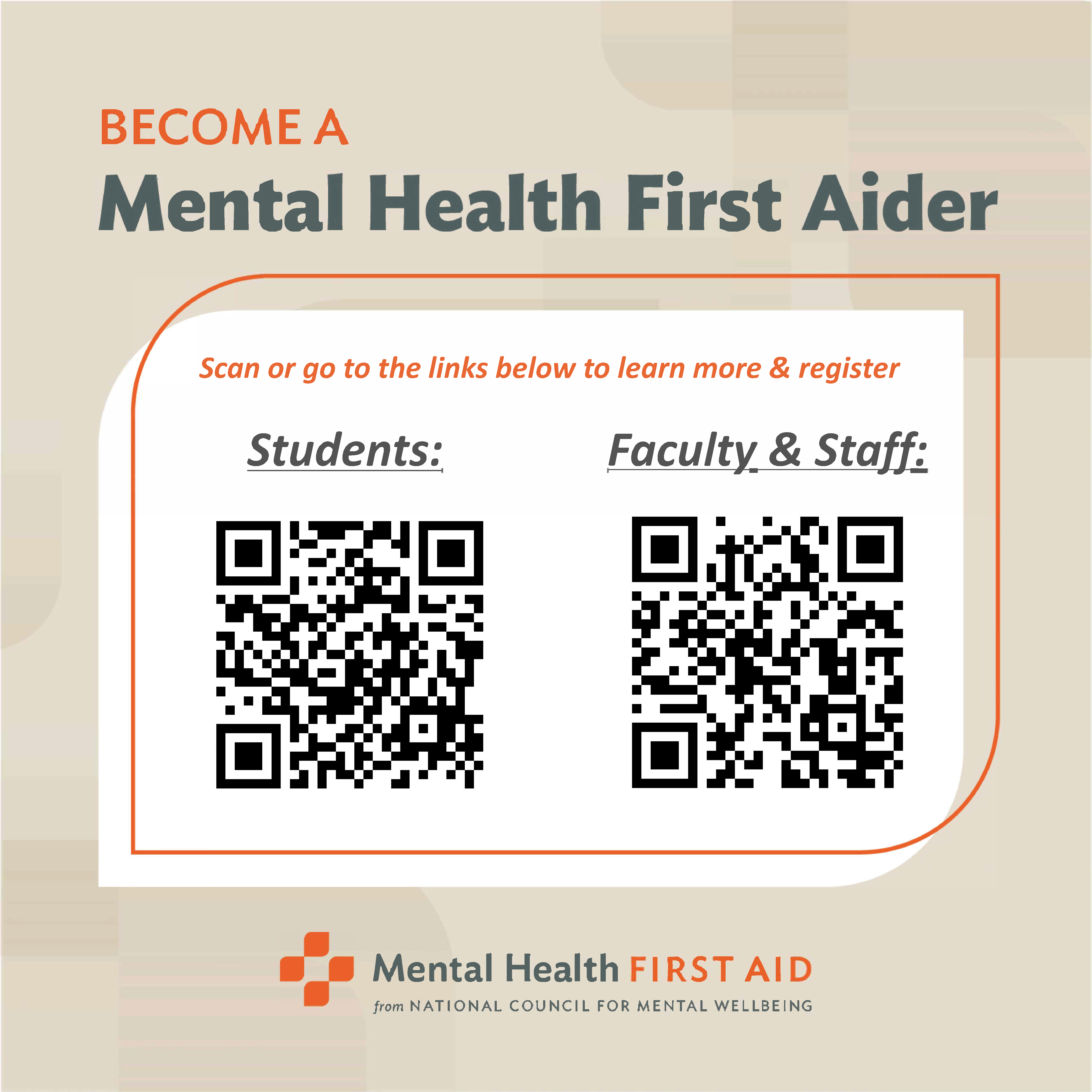 Mental health first aid training