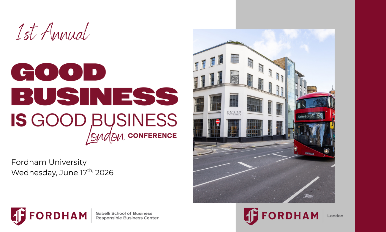 Good Business Conference Ad with Image of London Campus