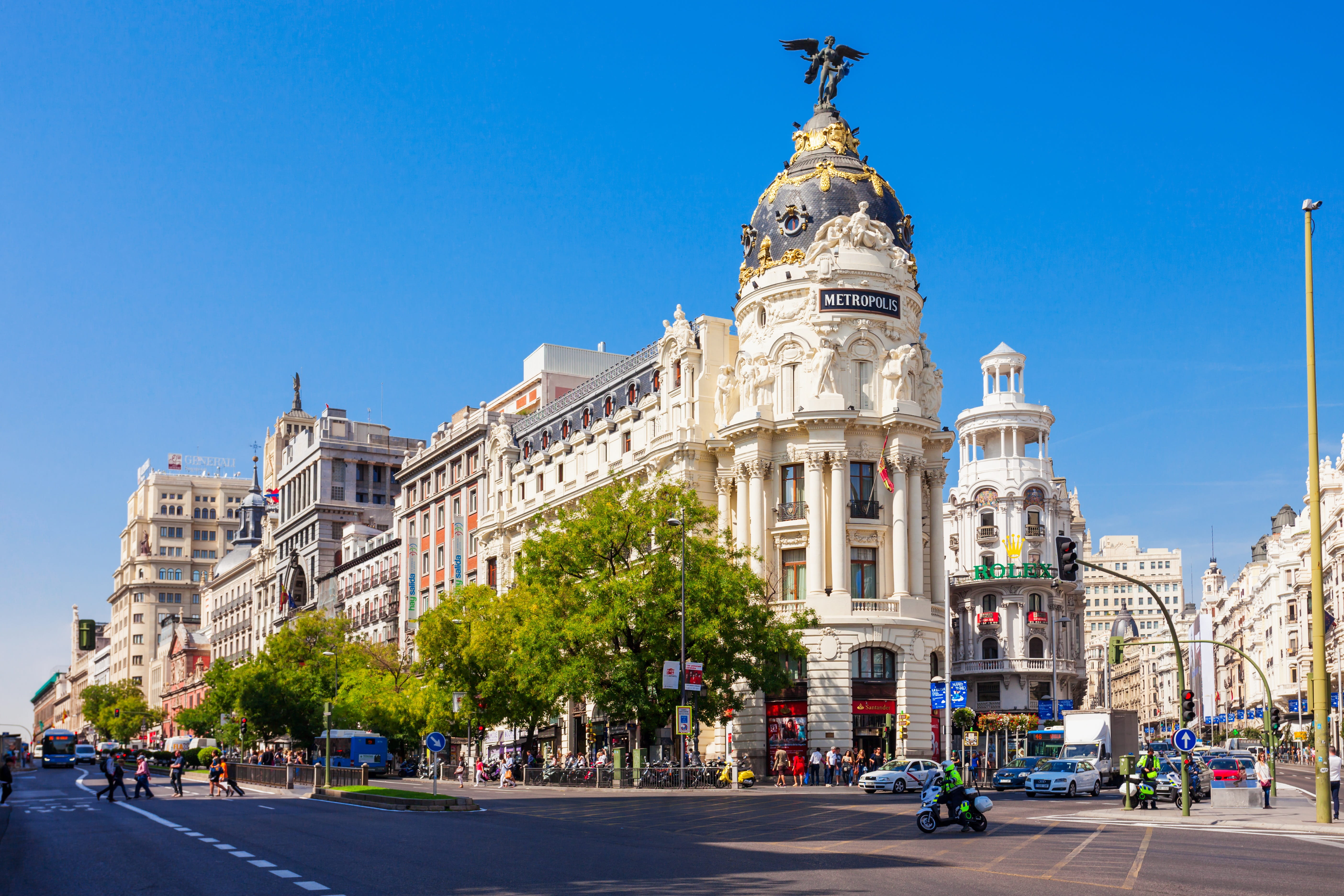 A Picture of a street in Madrid