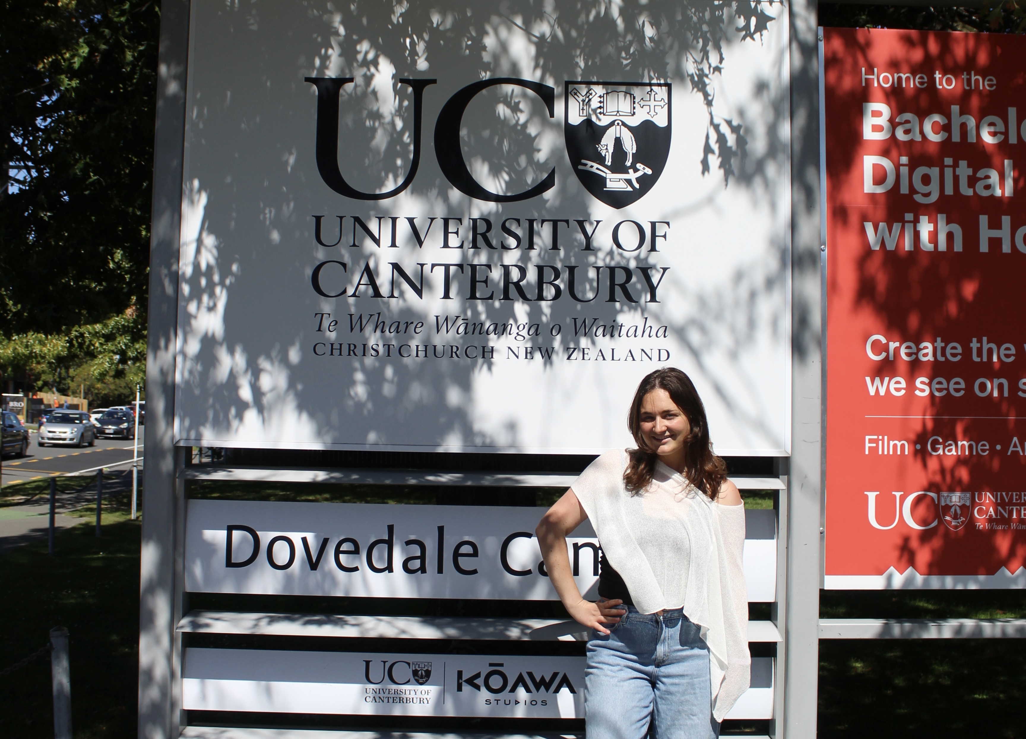 Student sitting at a restaurant