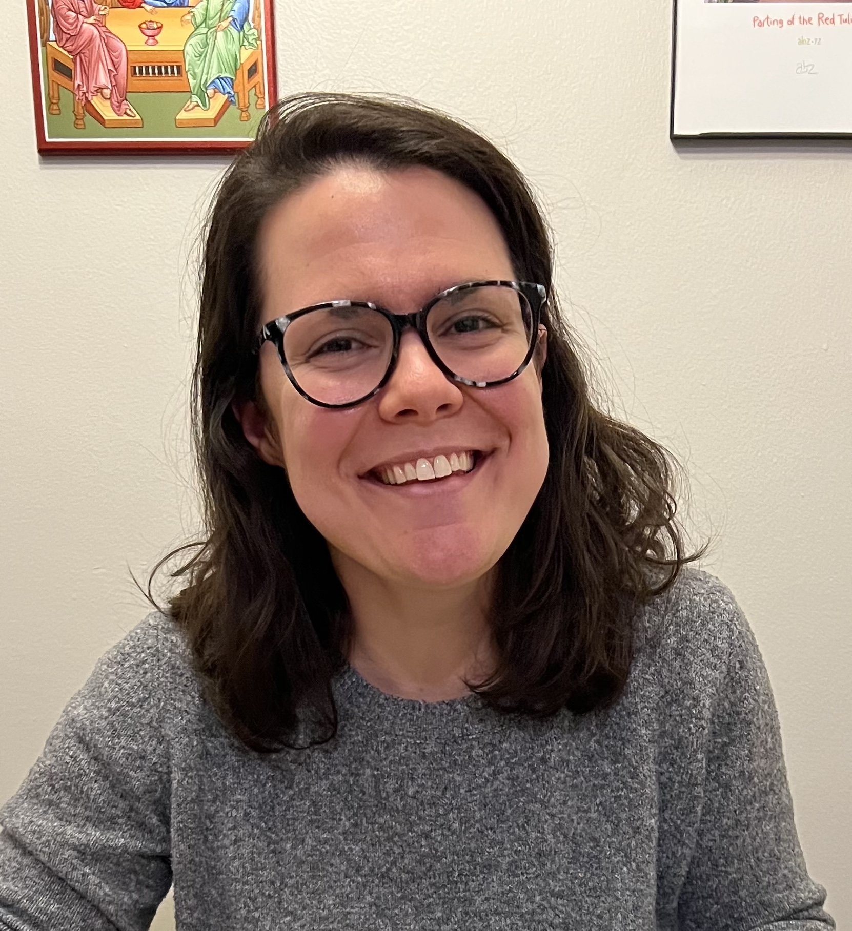 A photo of Gabrielle (Gabby) Bibeau, a doctoral student in the historical theology track in the Theology Department at Fordham University