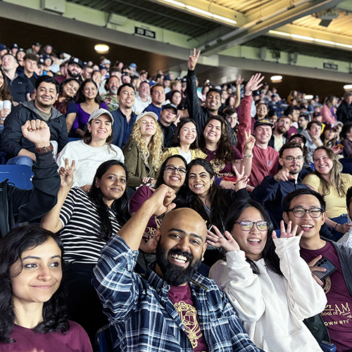 MBA Students at Ballgame