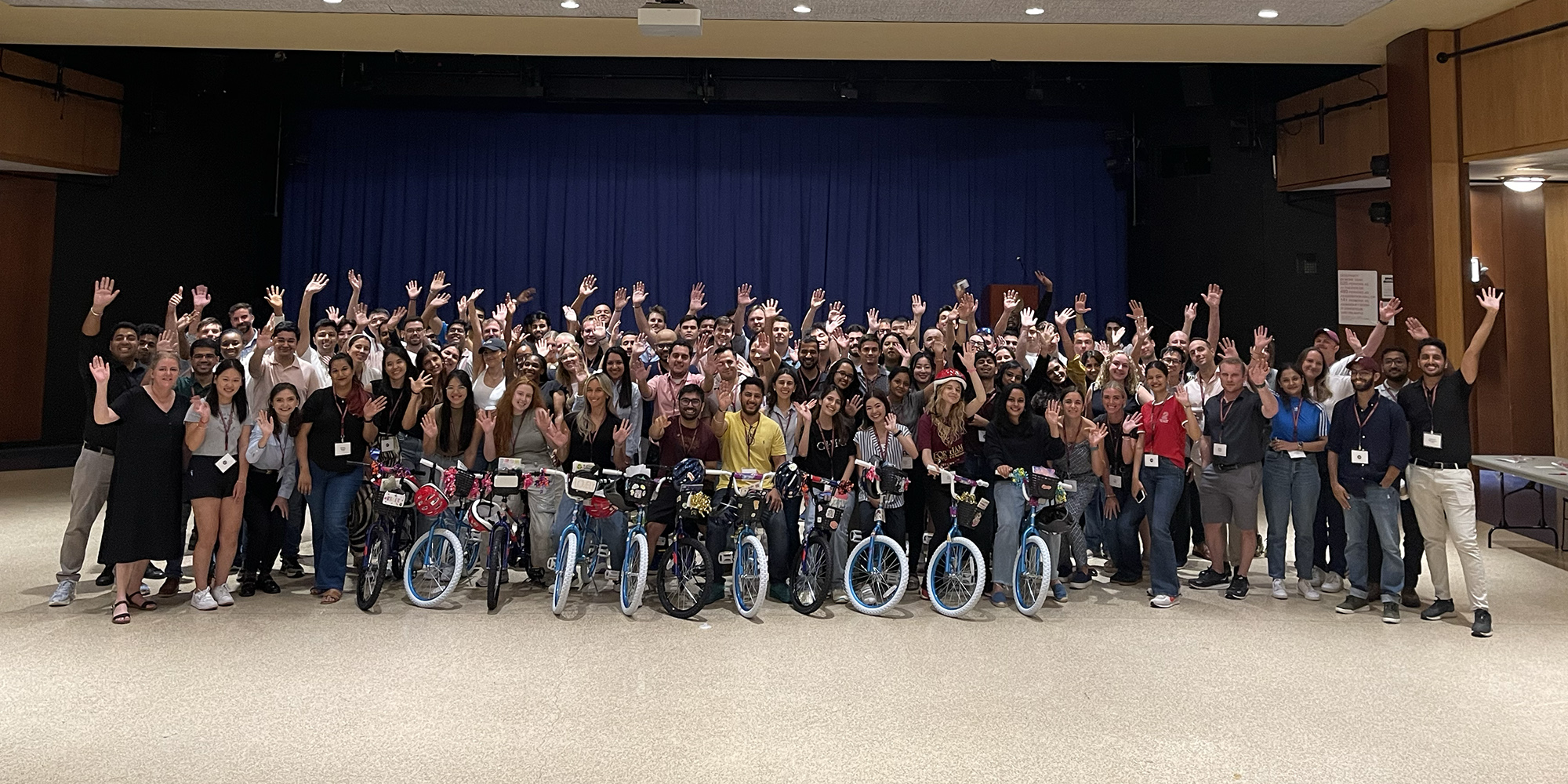 MBA Students During Charity Bike Build