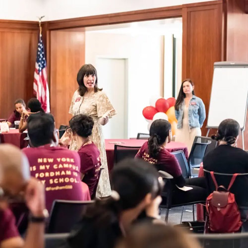 Responsible Business Leadership Certificate Speaker and Students