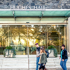 Outside Hughes Hall