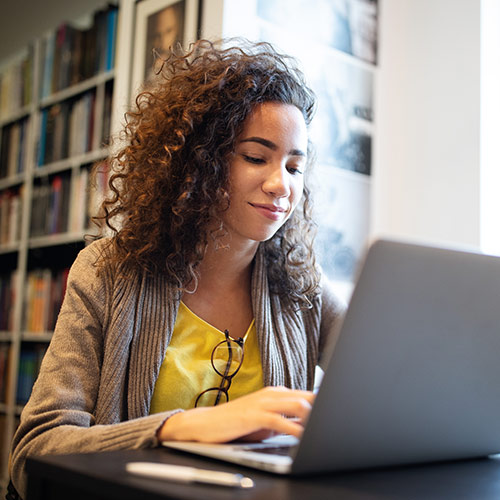 Student on laptop