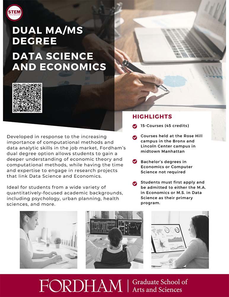 Dual MA-MS in Economics and Data Science flyer